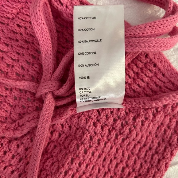 Free People FP BEACH June Fauxchet Sweater Halter Top Pink Size Small - Picture 3 of 5